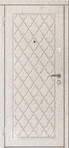 Дверь входная металлическая белая снаружи №21 внутренняя - фото