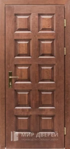 Входная дверь в частный дом с зеркалом №63 внешняя - фото