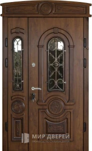 Уличная дверь со стеклом и терморазрывом №402 внешняя - фото