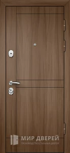 Металлическая входная дверь в частный дом МДФ шпон №14 внешняя - фото