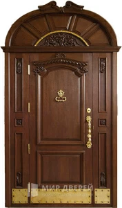 Входная дверь с аркой уличная №37 внешняя - фото