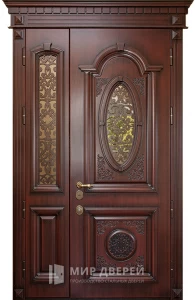 Двойная входная дверь в частный дом №28 внешняя - фото