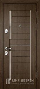 Железная дверь с МДФ для деревянного дома №17 внешняя - фото