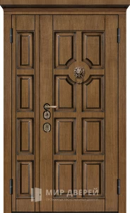 Двустворчатая дверь с кнокером (стучалкой) №21 внешняя - фото