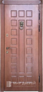 Металлическая входная дверь в квартиру МДФ №222 внешняя - фото