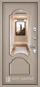 Дверь входная с зеркалом с терморазрывом №1 внутренняя - фото