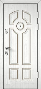 Нестандартная входная металлическая дверь на заказ №6 внешняя - фото