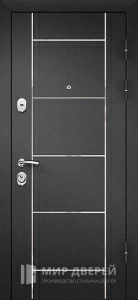 Входная дверь с зеркалом и шумоизоляцией в квартиру №41 внешняя - фото