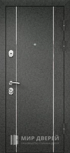 Входная дверь в дом с зеркалом №2 внешняя - фото