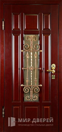 Фото 2 «Кованная остекленная входная дверь усиленная №5»